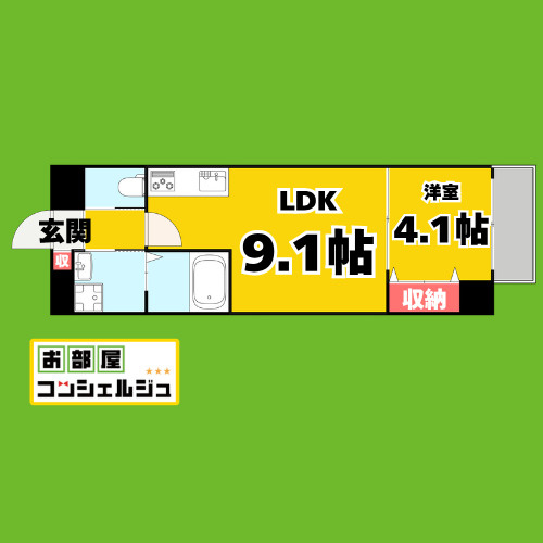 ＬＵＸＥＴＡＧＥ大須ｗｅｓｔ　（リュクステージオオスウェスト）の間取り