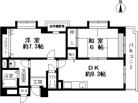 中島マンションの間取り