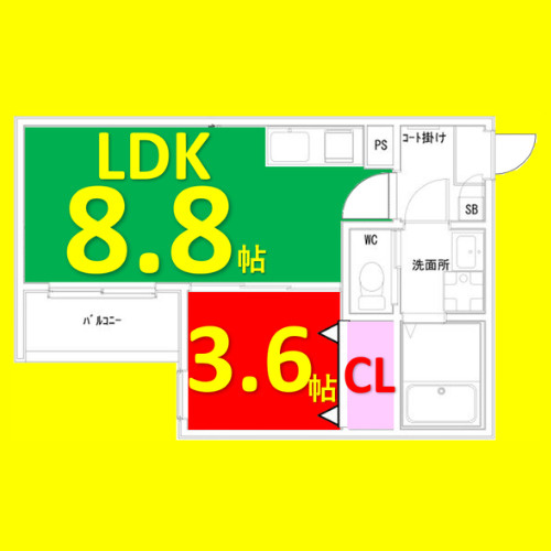 Calm中村日赤　名古屋市賃貸　仲介手数料無料の間取り