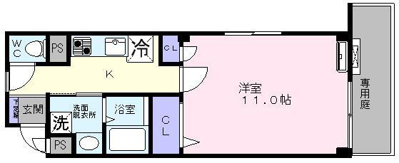 メゾンなか２ の間取り