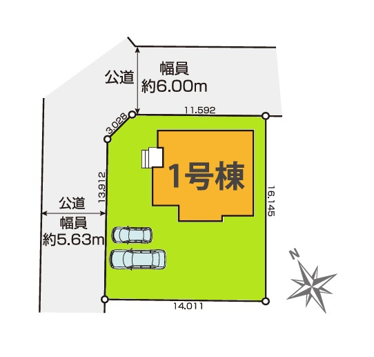 TERRACE　水戸市吉沢町　4期 　限定1棟！の区画図|開放的な角地です。気になる他の物件と合わせての現地ご案内も可能です。HPから、またお電話でも、お気軽にお問い合わせください。