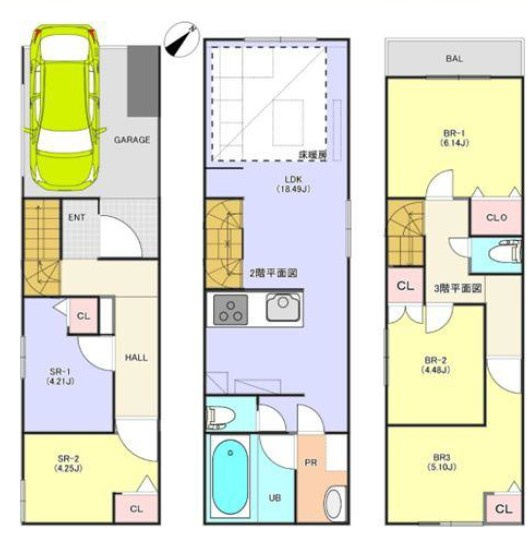 板橋区板橋4丁目　中古戸建の間取り|間取り図

現地ご見学希望・資料請求などお気軽にお問い合わせ下さい！
03-5990-5201