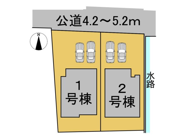 タマタウン　瑞穂市古橋（穂積南小）　全２区画分譲の区画図|■区画図
■YAMADA電機の　ヤマダ不動産　株式会社リライフ　
いつでもお問合わせ下さい。