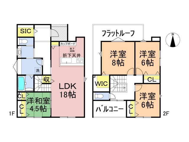 タマタウン　瑞穂市古橋（穂積南小）　全２区画分譲の間取り|■２号棟　■ヤマダ不動産　株式会社リライフ　
■夢のマイホーム購入をフルサポートします！