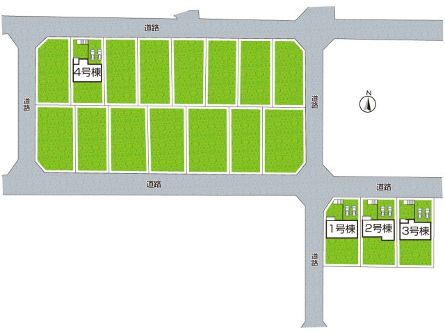 西宮市名塩さくら台　第1期　新築一戸建ての区画図|全4区画