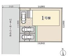 杉戸町杉戸第2　新築一戸建て　リーブルガーデンの区画図|全1棟