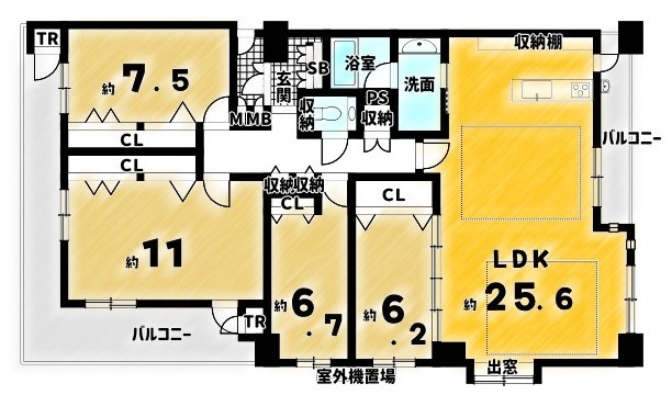 ローレルコート三条堀川の間取り