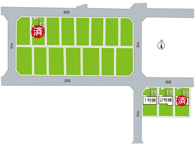 西宮市名塩さくら台　第1期　新築一戸建ての区画図|全4区画