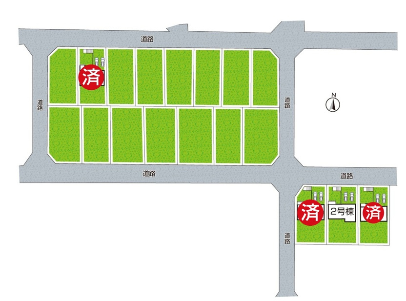 ■西宮市名塩さくら台　第1期　新築一戸建ての区画図|全4区画