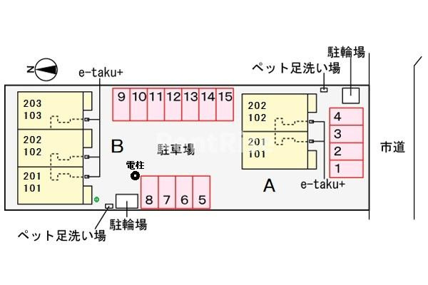 イ・ラヴィエ　Ｂの駐車場|駐車場