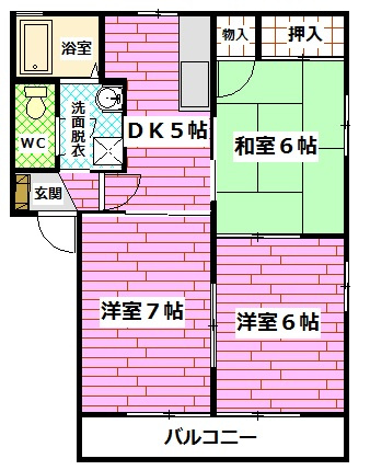 コーポ中島A棟の間取り