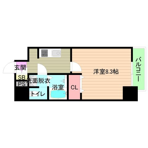 大阪市都島区片町１丁目の賃貸マンションの間取り
