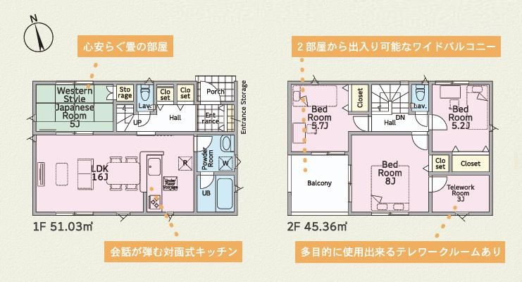 阿見町若栗第7　新築戸建　1号棟の間取り