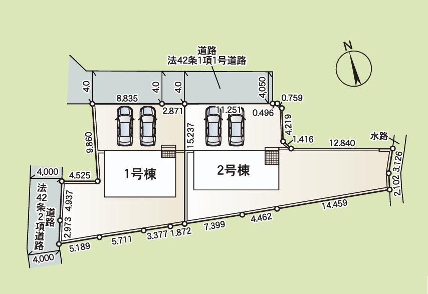 阿見町若栗第7　新築戸建　2号棟の区画図