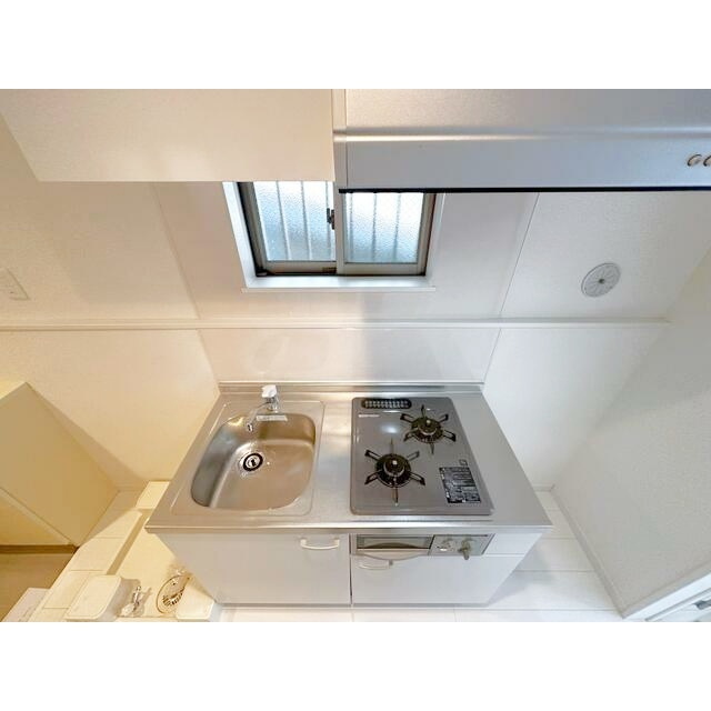 ラフィール汐入のキッチン|グリル付き二口コンロ♪