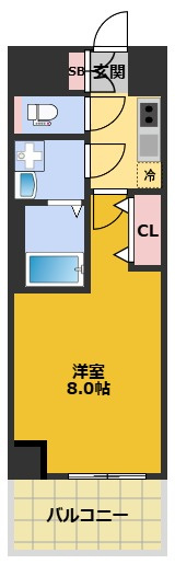 【間取り】 | S-RESIDENCE高岳bresa(ブレサ) | 間取りです。