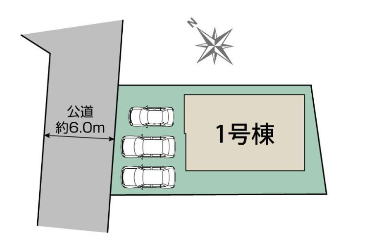 藤沢市柄沢新築戸建て　1号棟の区画図|区画図「藤沢市柄沢新築戸建て　1号棟」