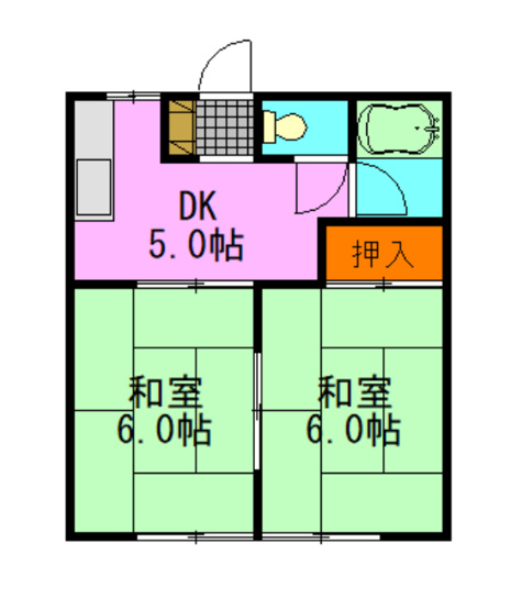 【間取り】 | ライトコーポ蘇我Ⅰ