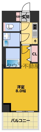 【間取り】 | S-RESIDENCE高岳bresa(ブレサ) | 間取りです。