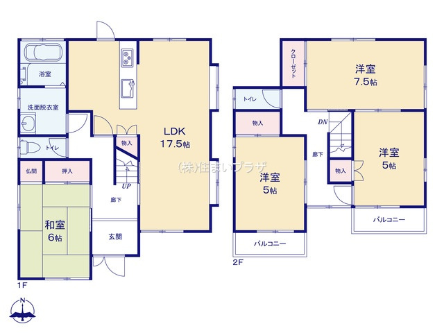 仲介手数料半額）一宮市奥町字神田82-5の中古住宅の間取り