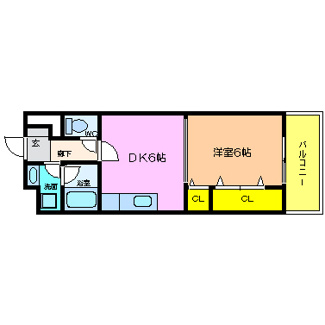 【間取り】 | コンフォート２３ | 1ＤＫ