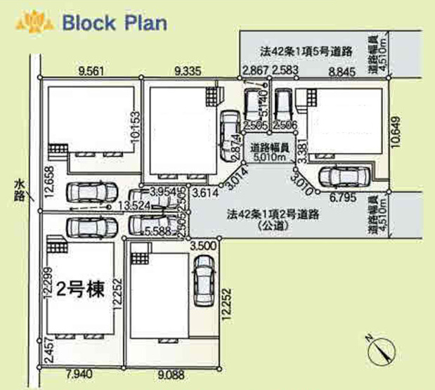 【区画図】 | 綾瀬市深谷南４丁目　新築戸建て　全5棟【仲介手数料無料】 | 【仲介手数料無料でご紹介可能です】大樹不動産