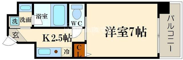 コンチネンタル難波東の間取り