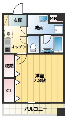 戸田市大字新曽の賃貸マンションの間取り