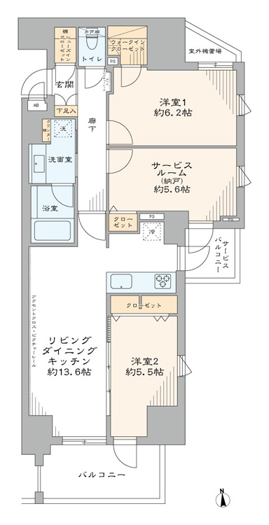 プレシス府中リヴェスタの間取り