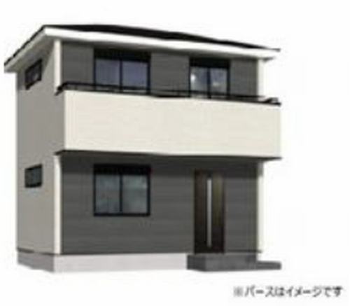 【仲介手数料０円】茅ヶ崎33期　新築一戸建て　全2棟の外観パース|1号棟【仲介手数料０円】茅ヶ崎33期　新築一戸建て　全2棟