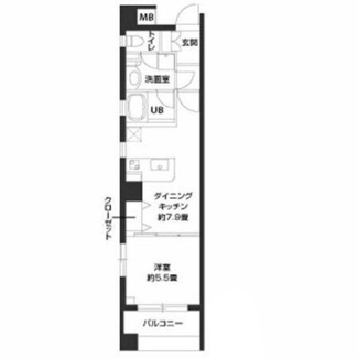 【間取り】 | カスタリア新富町Ⅳ | 間取りです。