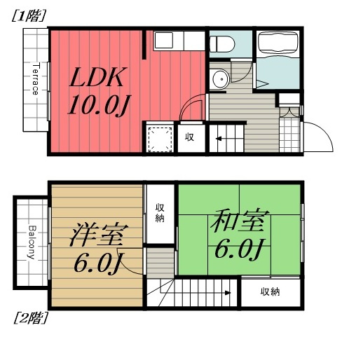 【間取り】 | オオマデンハイツ　B