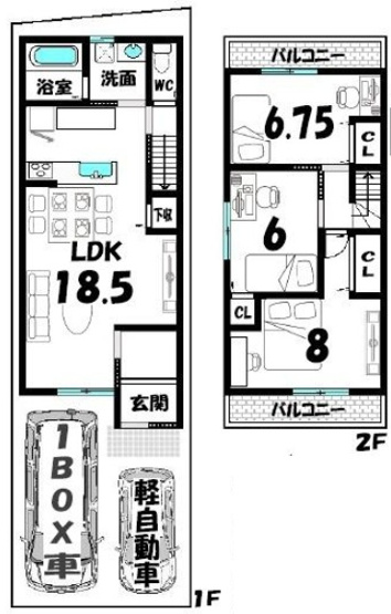 【間取り】 | K41363-A号地紫野