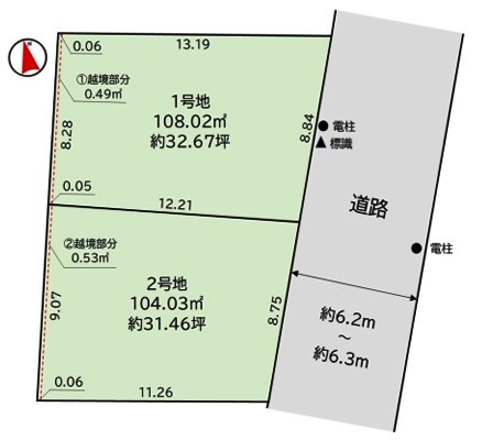 川越市仙波町3丁目　建築条件なし売地　東武東上線『川越駅』徒歩19分　【第一小学区】の土地図