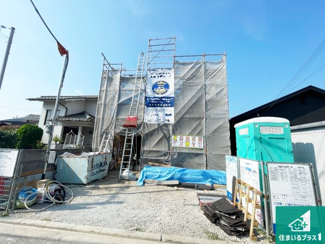 姫路市城東町　新築一戸建ての外観|周辺は落ち着いた街並みの住宅地！子育てがしやすい住環境です！まだ未完成ですが、現地でしかわからない事もございます。是非一度ご覧ください。