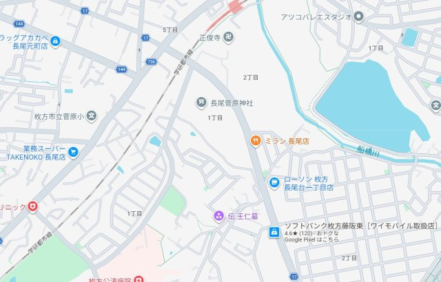 29日(土)30日(日)現地ご見学可能！　枚方市長尾台　ラスト1邸の地図