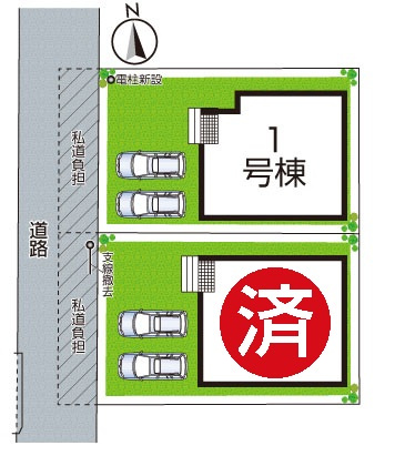 29日(土)30日(日)現地ご見学可能！　枚方市長尾台　ラスト1邸の区画図|全2区画