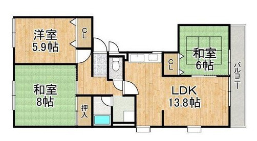【間取り】 | ☆奈良ハイツ2号棟