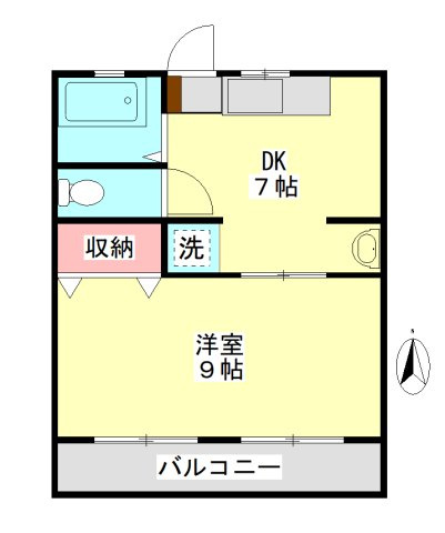 昭島市中神町の賃貸マンションの間取り