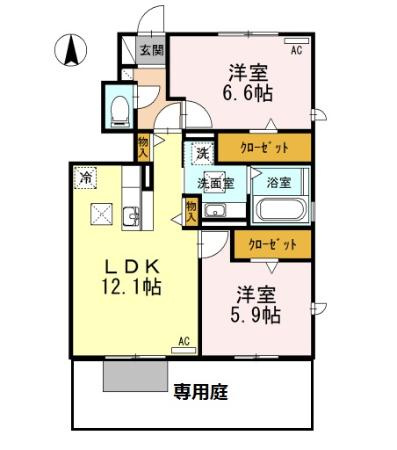 エトワール Aの間取り