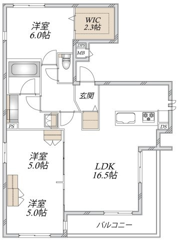 ＭＡＮＳＩＯＮ　ＫＡＺＡＮの間取り