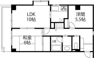 【間取り】 | ヴァンベール川口 | 2LDK