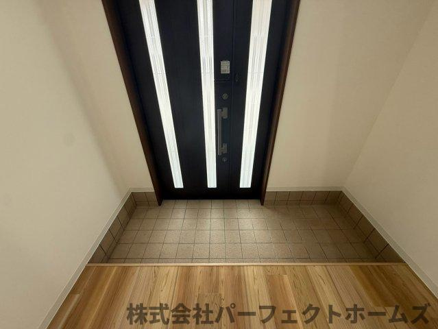 都丘町戸建の玄関|シンプルで使いやすい玄関です