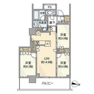 【間取り】 | プラウドタワー川口クロス
