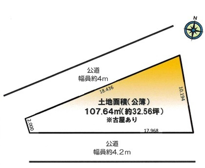 鶴ヶ島市中新田　建築条件なし売地　東武越生線『一本松駅』徒歩3分　【新町小学区】の土地図