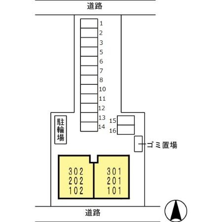 ファミーユ南手城の区画図