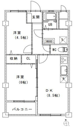 【間取り】 | ☆桜ケ丘コーポラス