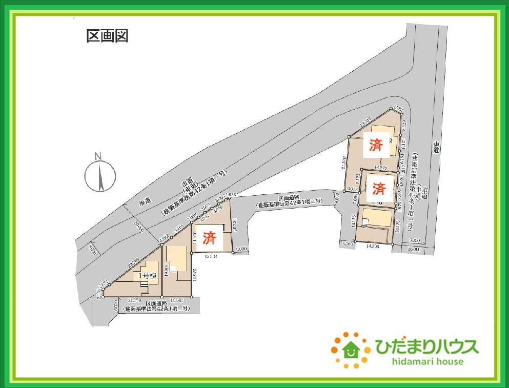 郡山市東山1丁目1期　新築戸建　1号棟の区画図|閑静な住宅地で叶える穏やかな新生活☆彡
