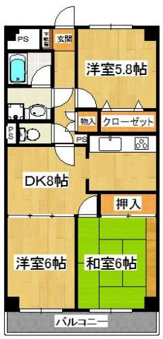 ペアヒルズ大野の間取り