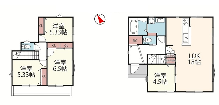 茅ヶ崎市高田1丁目　新築戸建　2号棟の間取り|4LDK☆